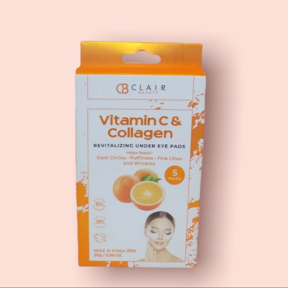 CB Clair Beauty Vitamin C & Collagen Revitalizing Under Eye Pads 5 Pairs